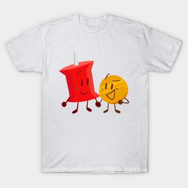 Pin x Coiny BFDI T-Shirt by PuppyRelp